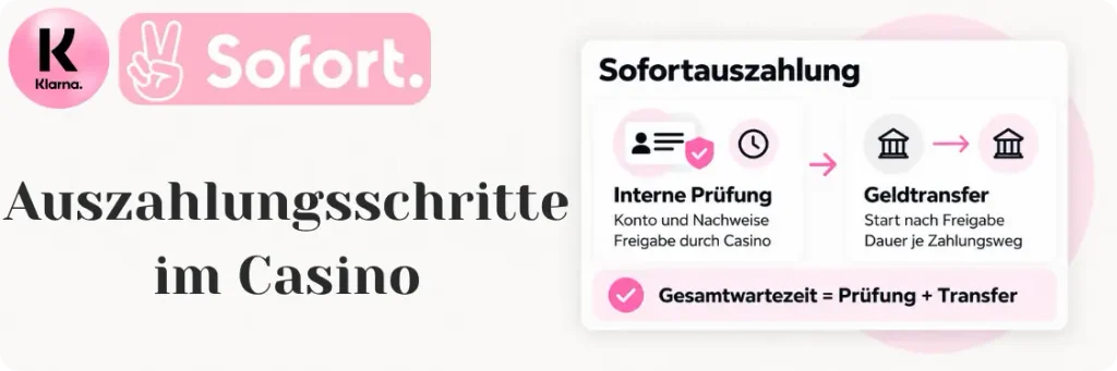 Interne Prüfung und anschließender Geldtransfer bei einem Casino mit Sofortauszahlung

